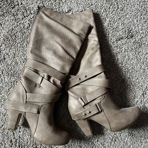 MADDEN GIRL tall zip up high heel boots